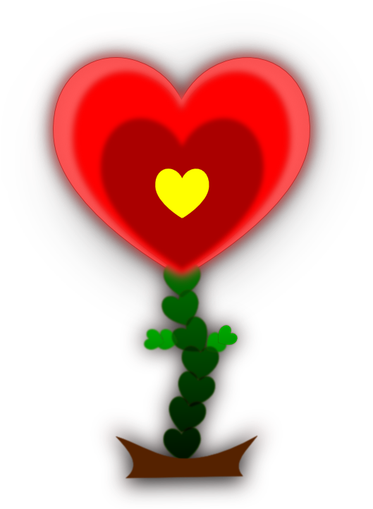 Heart Flower Background Wall Paper Wallpaper Valentine Clipart (555x736), Png Download