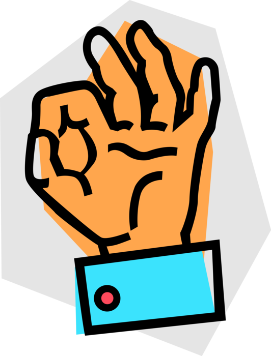 Vector Illustration Of Nonverbal Communication Hand Clipart (532x700), Png Download