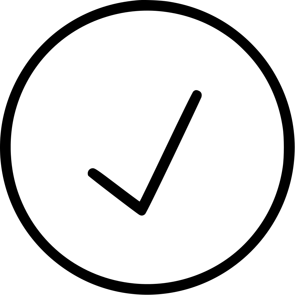 Circle Shape Check Ok Sign Comments Clipart (981x981), Png Download