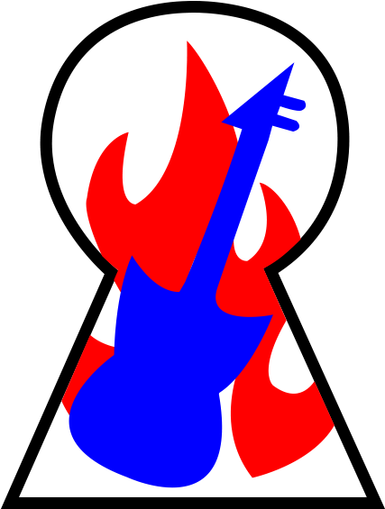 Burning Guitars M A G I C Clipart (800x800), Png Download