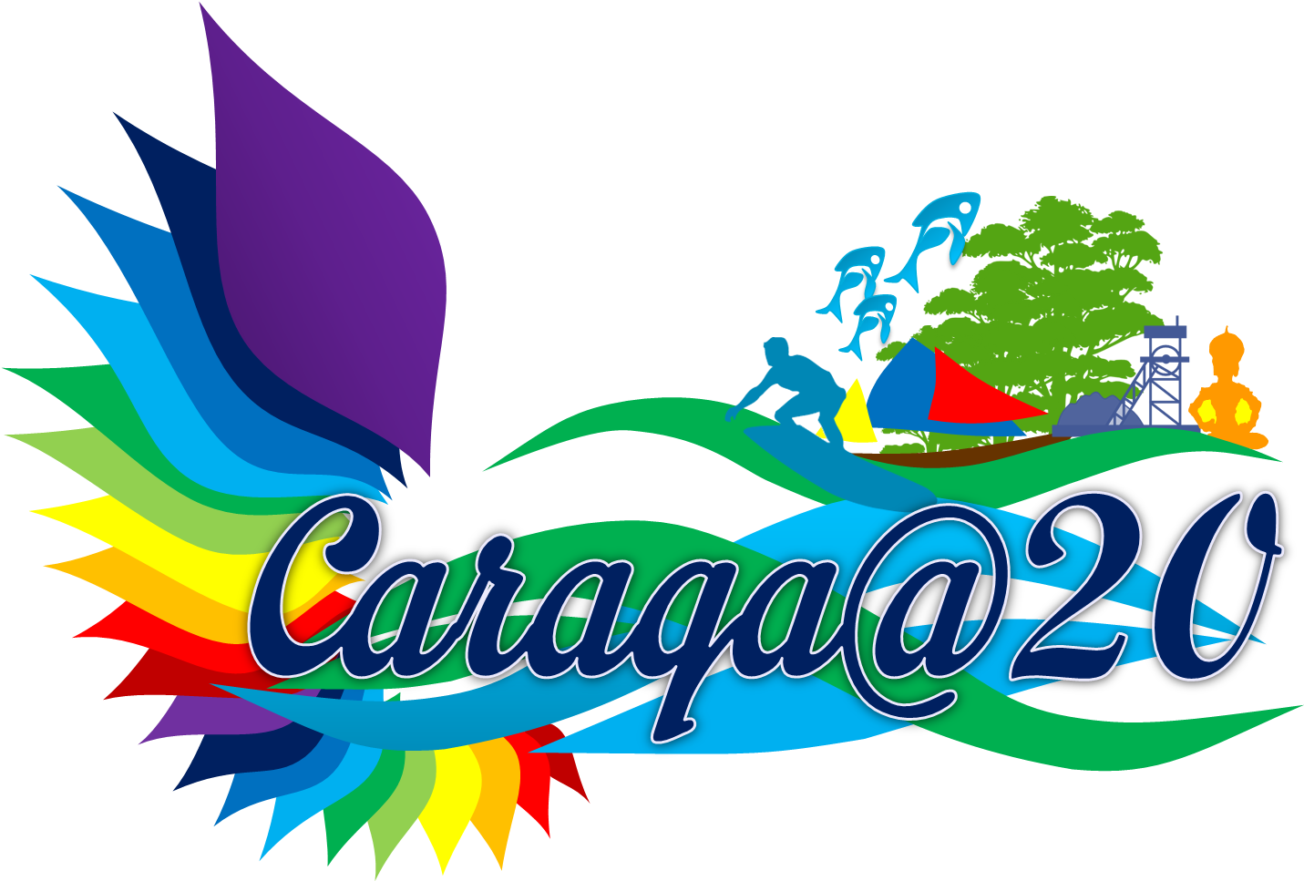 “caraga At 20” Is Symbolized By A Leaf Logo, Which Clipart (1600x968), Png Download