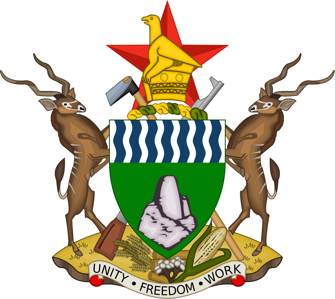 Coat Of Arms Of Zimbabwe Clipart (1148x1024), Png Download