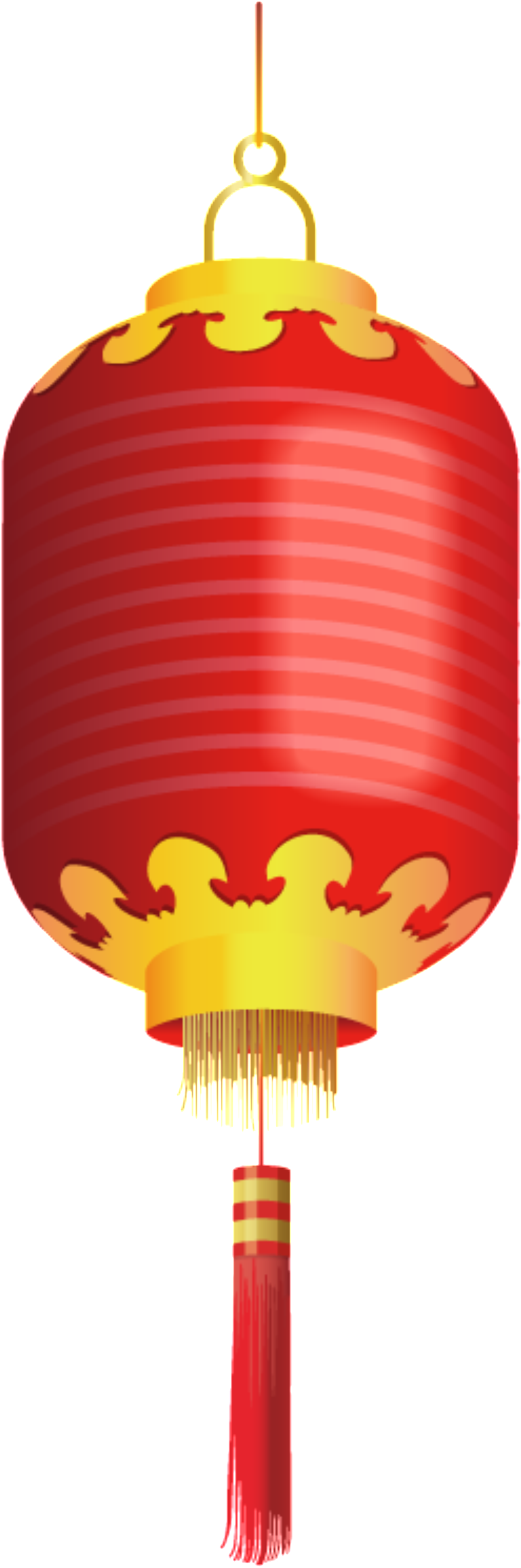 Red Lantern Festival Lantern Element Design Clipart (1024x3011), Png Download