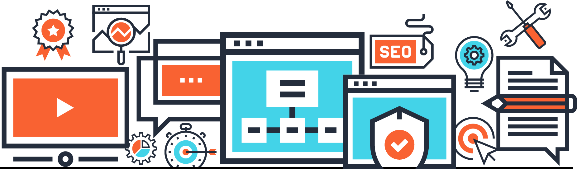 Website Audit Workshop Clipart (1851x714), Png Download