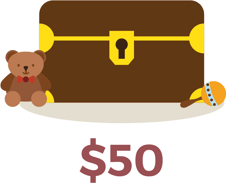 $50 Treasure Chest Clipart (1200x837), Png Download