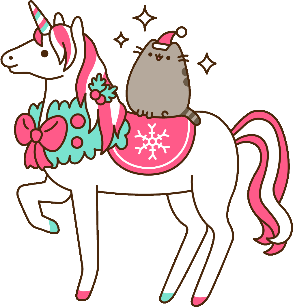 Winter Wonderland Christmas Sticker By Pusheen Clipart (1080x1080), Png Download