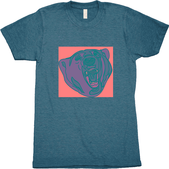Merchify Com T Shirt Bear Growl T Shirt 3761563009081 Clipart (852x762), Png Download
