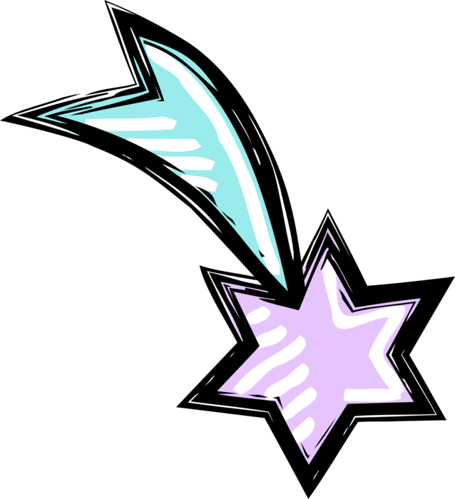 Vector Illustration Of Shooting Star Of Bethlehem At Clipart (638x700), Png Download