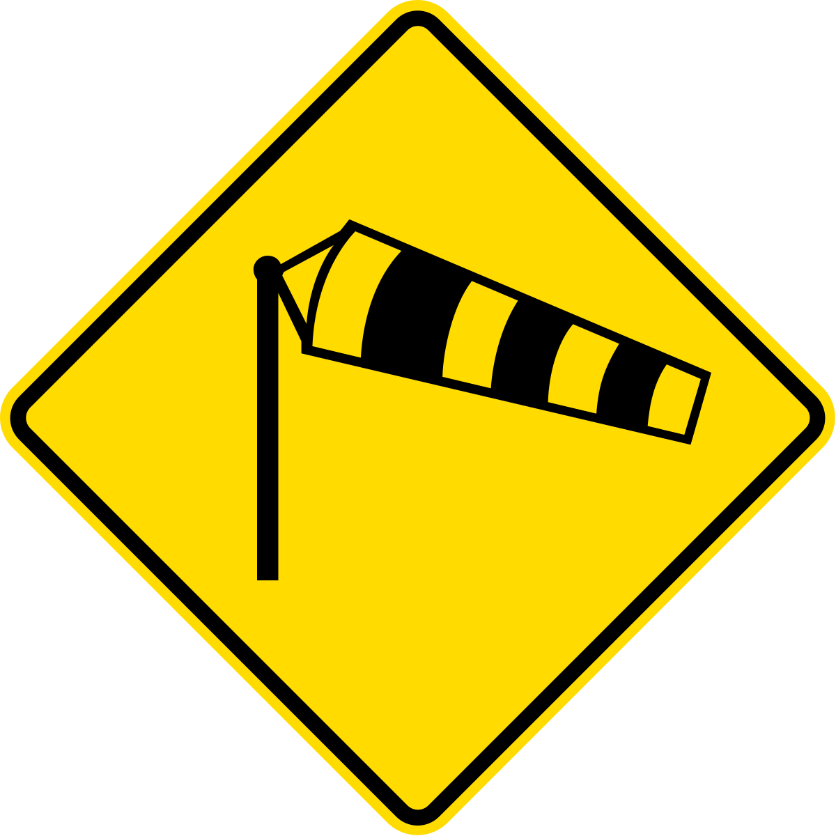 Mutcd-ca Sw37 Clipart (970x970), Png Download