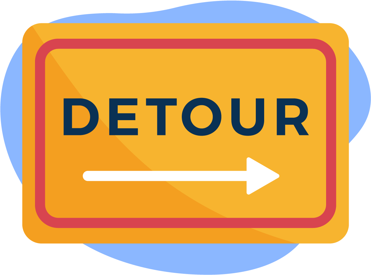Detour Sign Clipart (1200x1050), Png Download