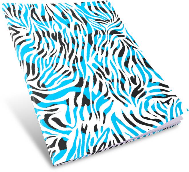 Zebra Blue Book Cover Clipart (700x652), Png Download