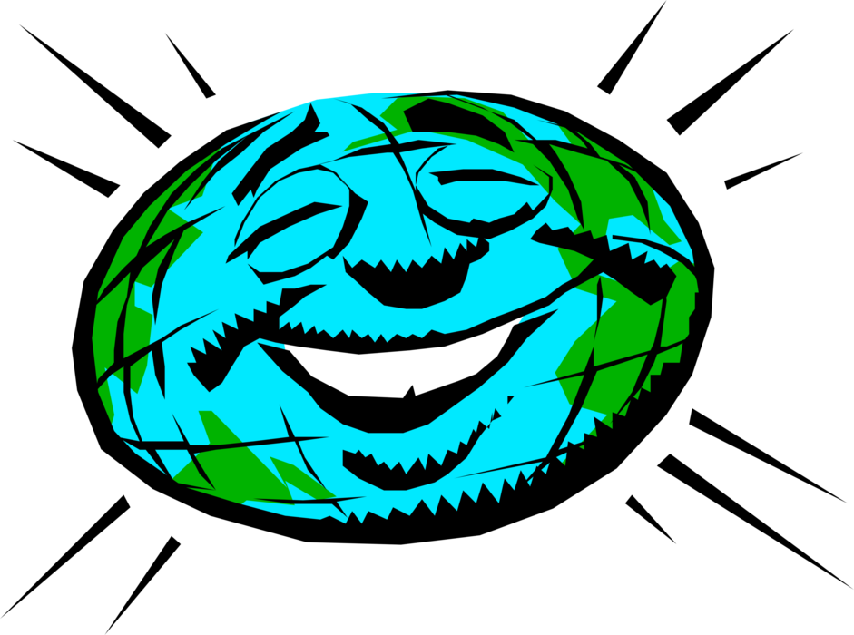 Vector Illustration Of Anthropomorphic Mother Earth Clipart (941x700), Png Download