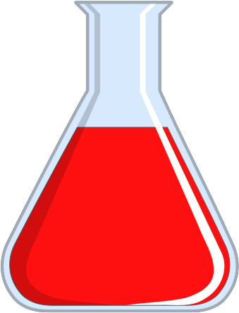 Erlenmeyer Flask Glassware Red Clipart (980x1280), Png Download