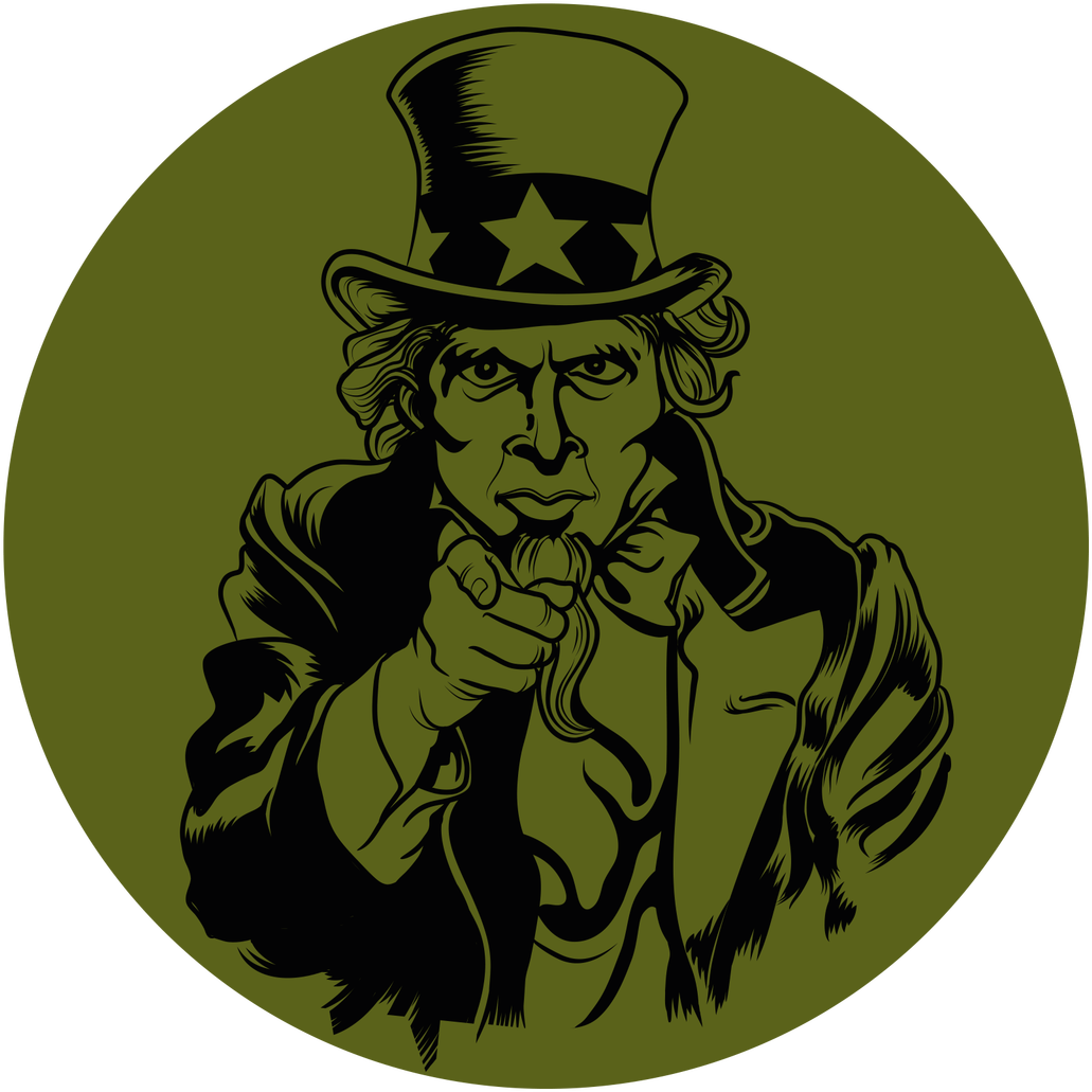 Uncle Sam Knob Sticker Clipart (1280x1280), Png Download