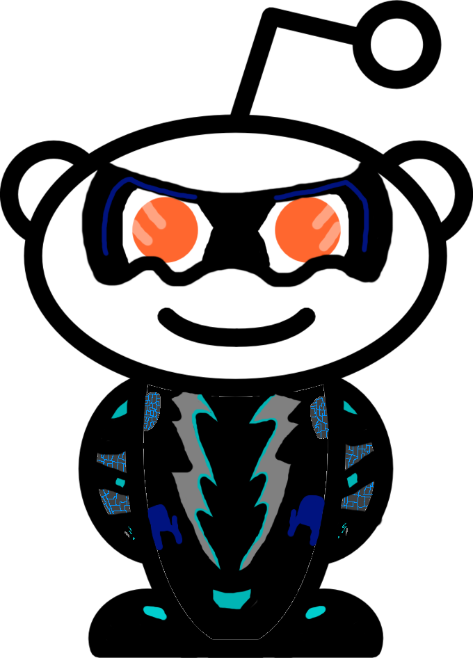 Super Rough Really Bad Black Lightning Snoo Clipart (680x946), Png Download