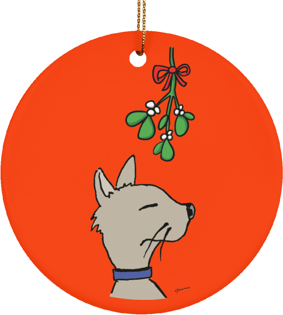 Cat And Mistletoe Limited Edition Christmas Ornament Clipart (1024x1024), Png Download