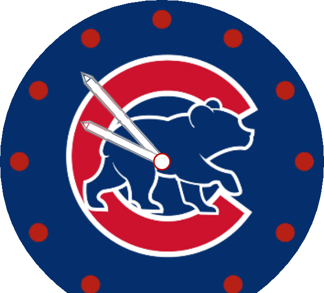Chicago Cubs Watch Face Preview Clipart (640x580), Png Download