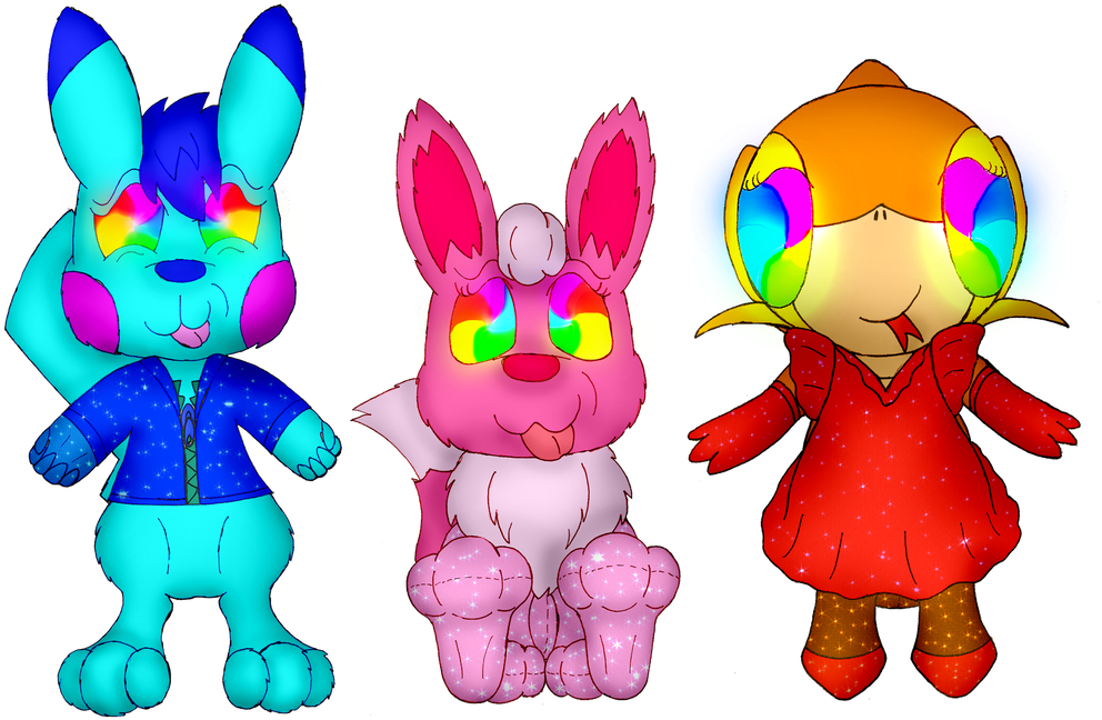Ace, Ginger And Ivy's Trippy Trance By Unownace Clipart (1024x662), Png Download