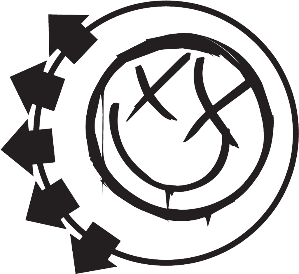 While The Oldest Blink 182 Logo Is The One Depicting Clipart (1025x940), Png Download