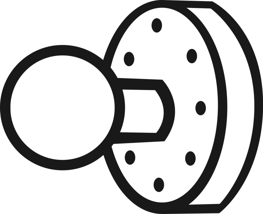 Vector Illustration Of Door Knob Or Door Handle Manually Clipart (862x700), Png Download