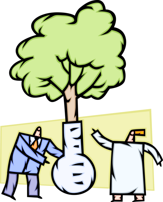 Biologist Studies Plant Biology Clipart (563x700), Png Download