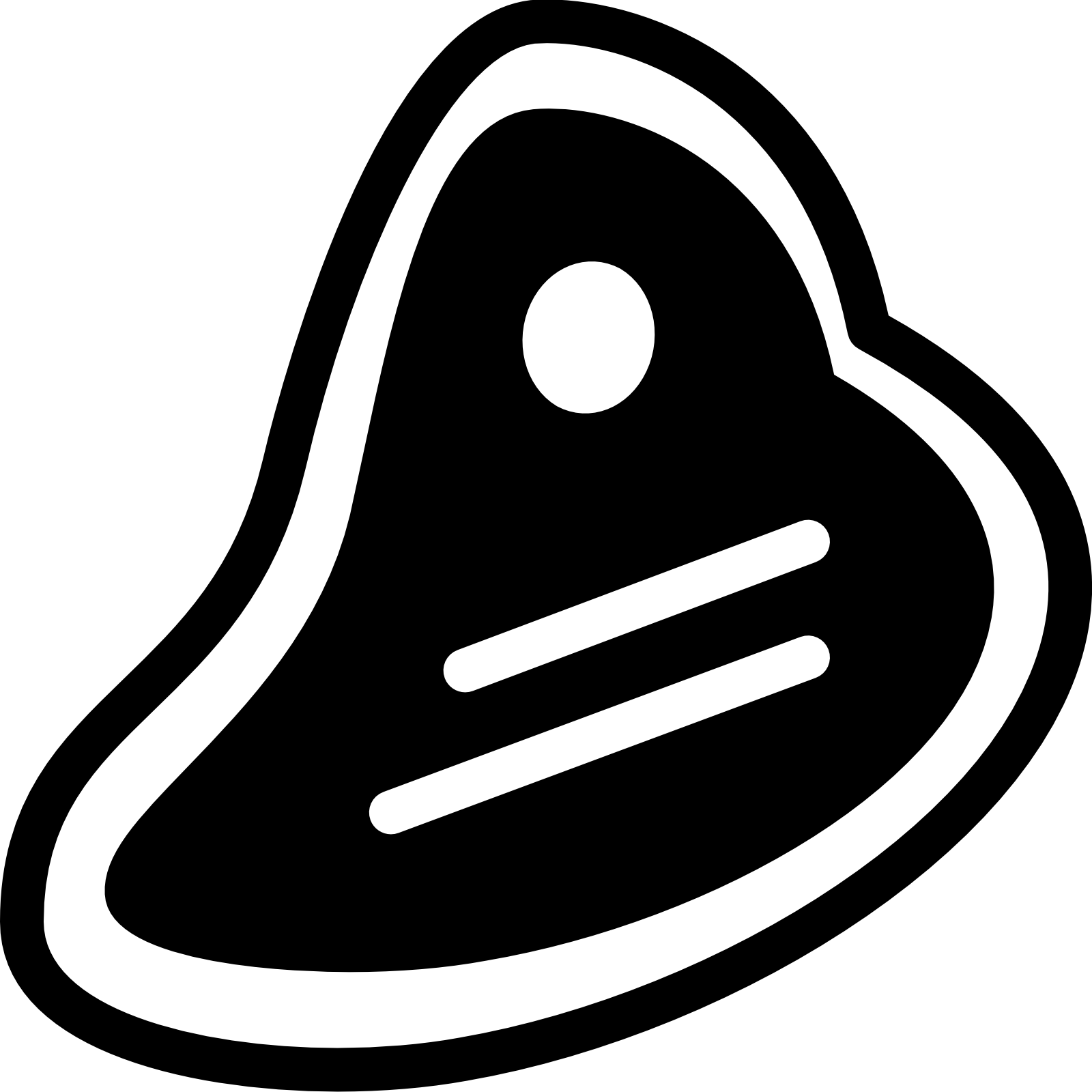 Steak Filled Icon Clipart (1600x1600), Png Download