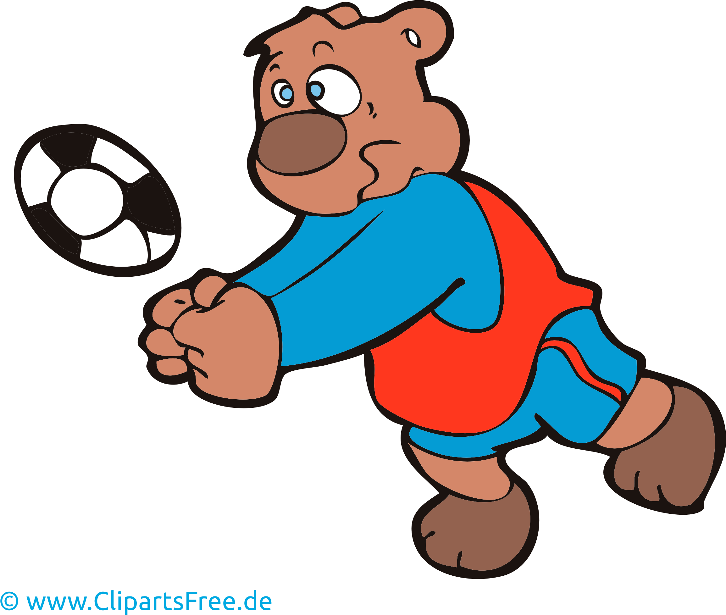Cartoon Volleyball Clip Art - Png Download (2438x2098), Png Download