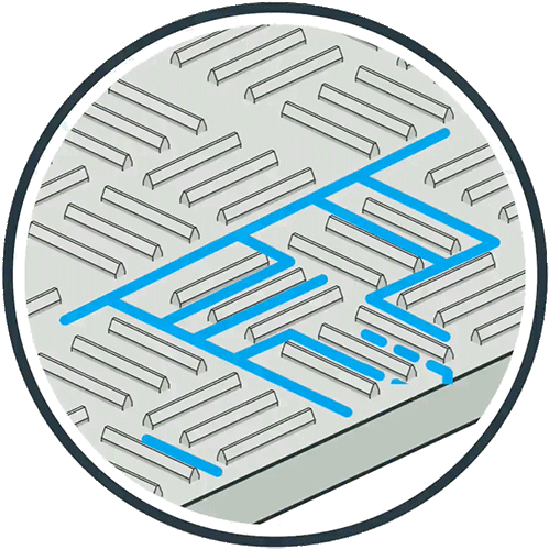 The Driveseries Surface Is A Repeating Pattern Of 3-lines Clipart (800x971), Png Download