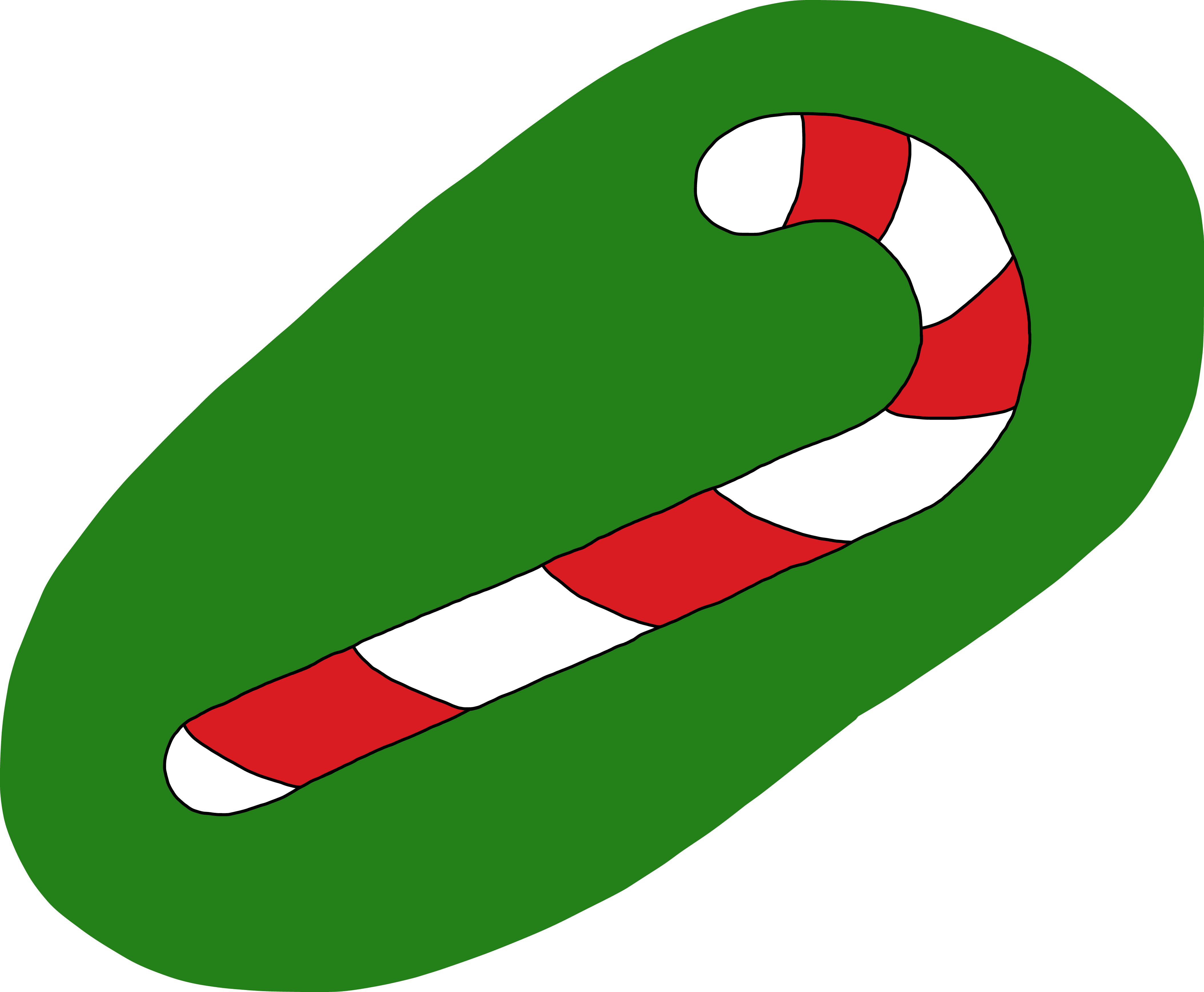 Antlers Candy Cane Clipart (4214x3471), Png Download