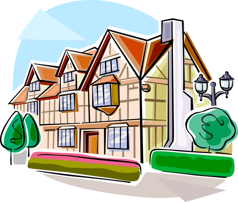 Stratford Upon Avon Tudor Style House Image Clipart (823x700), Png Download