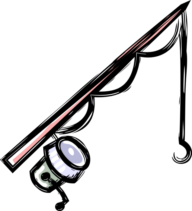 Vector Illustration Of Sport Fisherman Angler's Fishing Clipart (636x700), Png Download