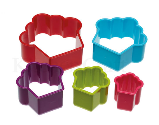 5-cupcake Cookie Cutter Set Clipart (544x620), Png Download