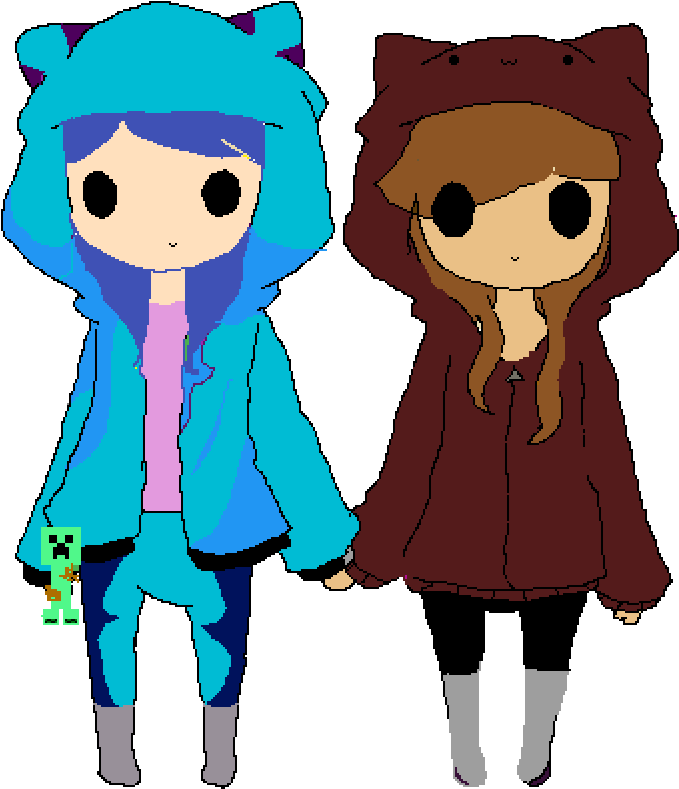 Camri On A Sleep Over With A Friend Clipart (944x952), Png Download