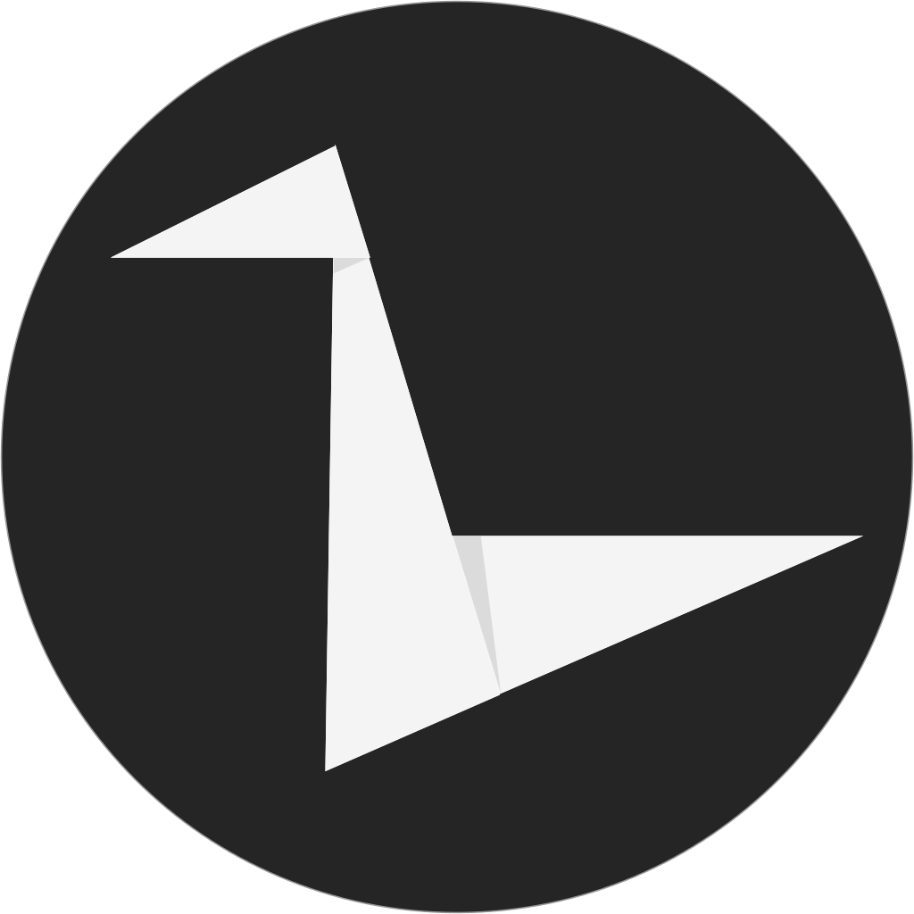 Origami Crane On A Black Circle Clipart (1024x1024), Png Download