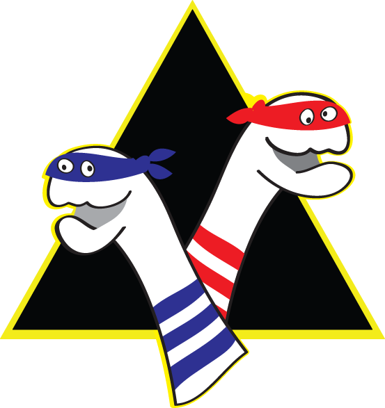 Sock Puppet Ninjas Clipart (553x587), Png Download