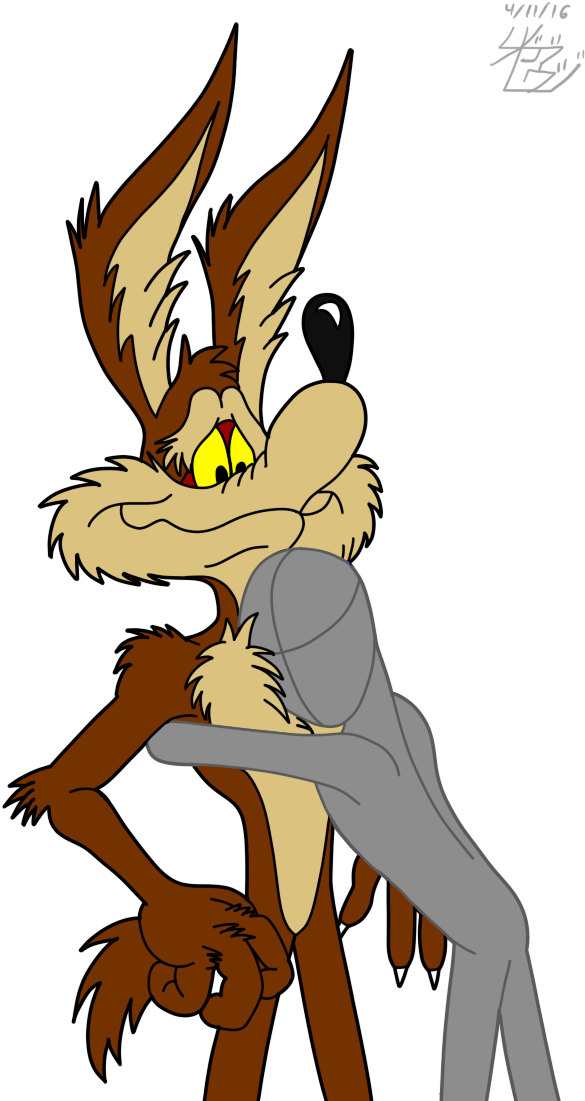 Wile E Coyote Clipart (585x1101), Png Download