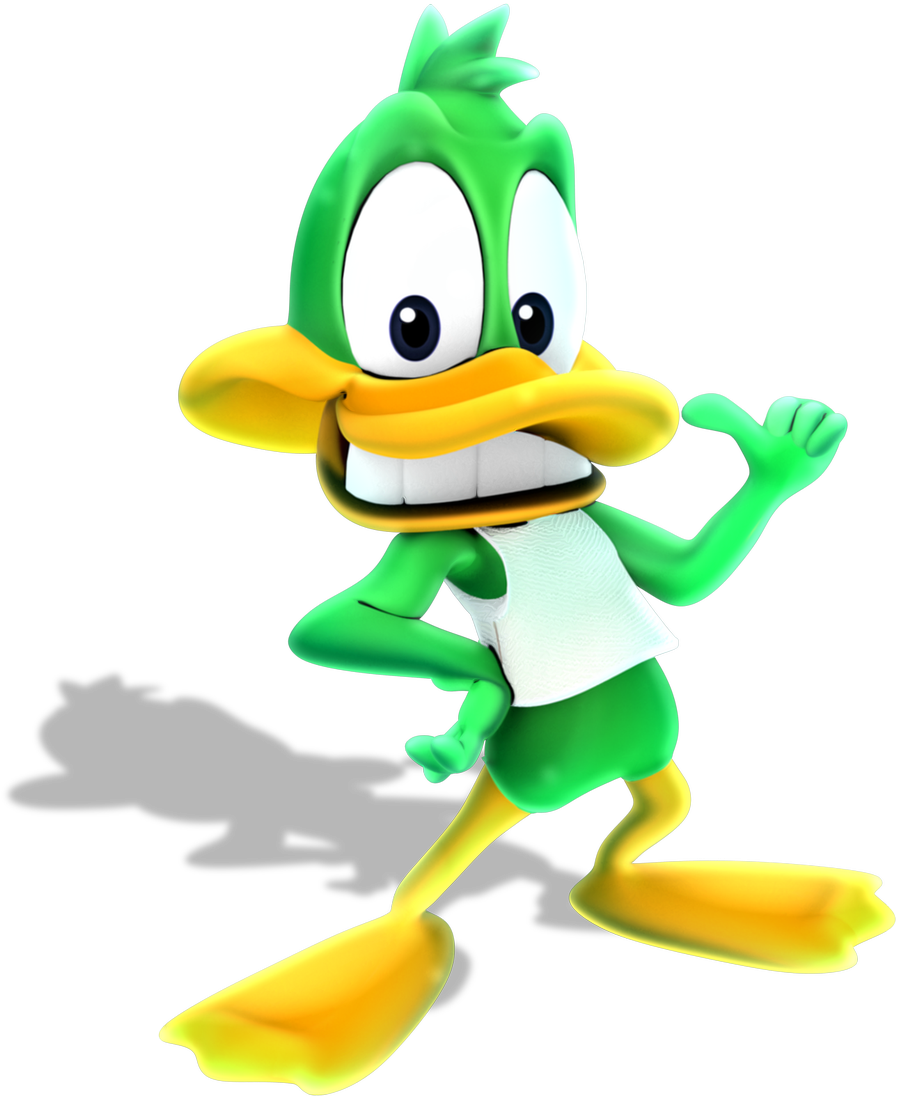 Thornton My 3d Model Of Plucky Duck From Tiny Toons Clipart (1164x1200), Png Download