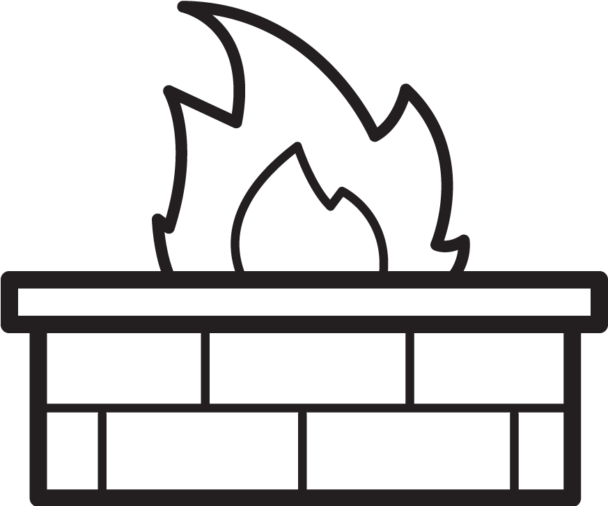 Walls & Pillars Firepit Clipart (875x742), Png Download