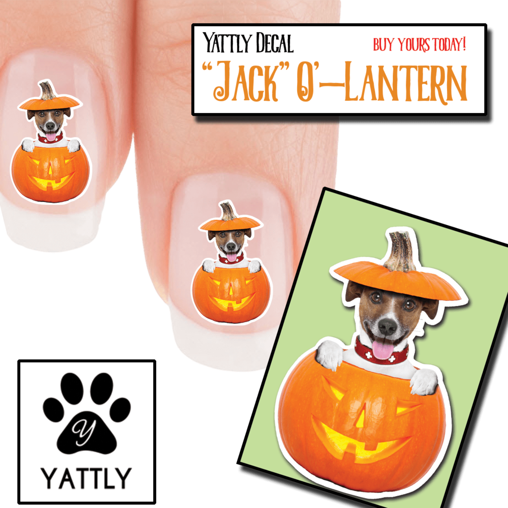Jack Russell Jack O Lantern Nail Art Decals Clipart (1024x1024), Png Download