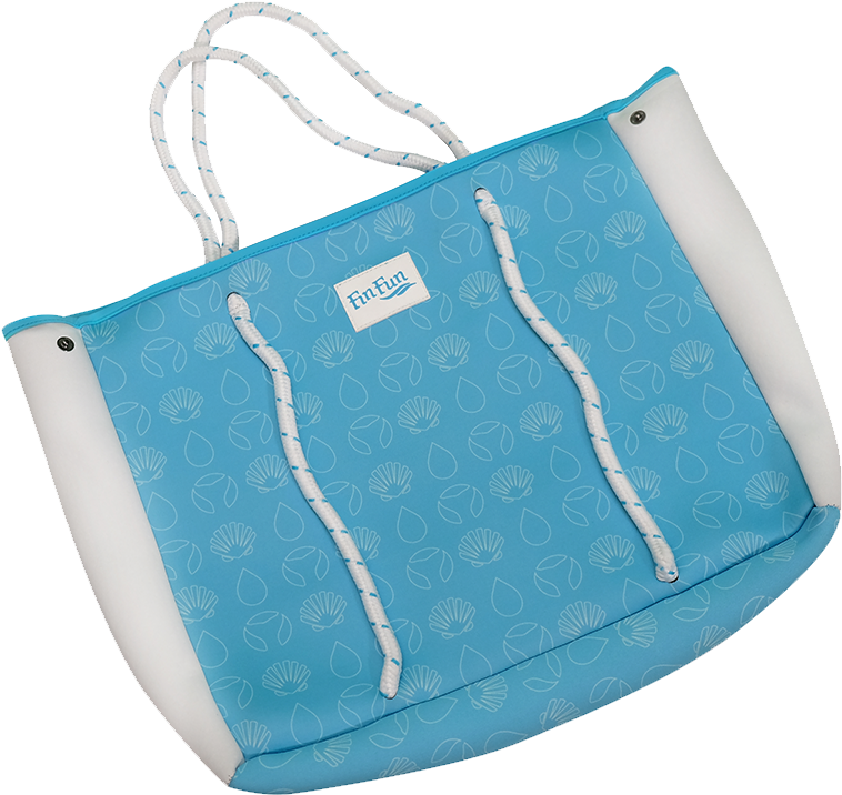 Blue Neoprene Tote Bag Clipart (900x900), Png Download