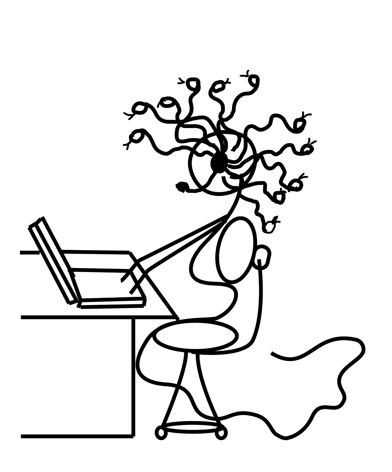 When Medusa Went On Chatroulette Clipart (1329x1600), Png Download