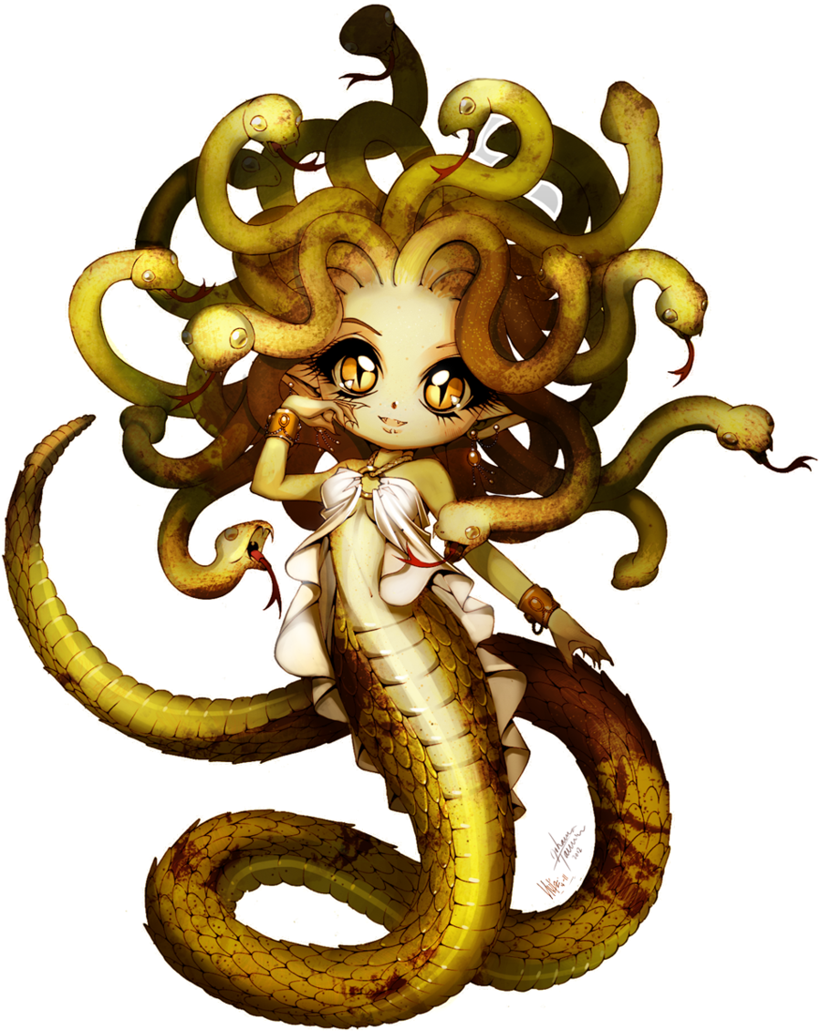 Medusa Đã Được Ngỗ Nghĩnh Hóa Và Medusa Trong Ygo Clipart (900x1131), Png Download