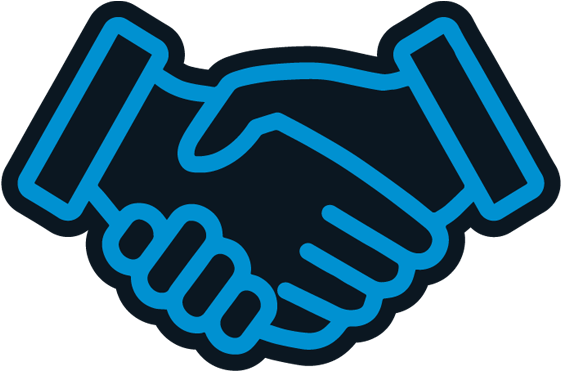 Image Of Two People Shaking Hands Denoting That The Clipart (600x600), Png Download