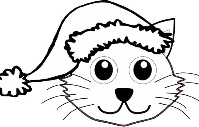 Santa Hat Clipart Coloring - Png Download (640x480), Png Download