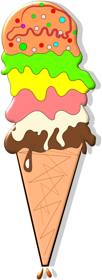 Ice Cream Cartoon Ice Food Png Image Clipart (640x1280), Png Download