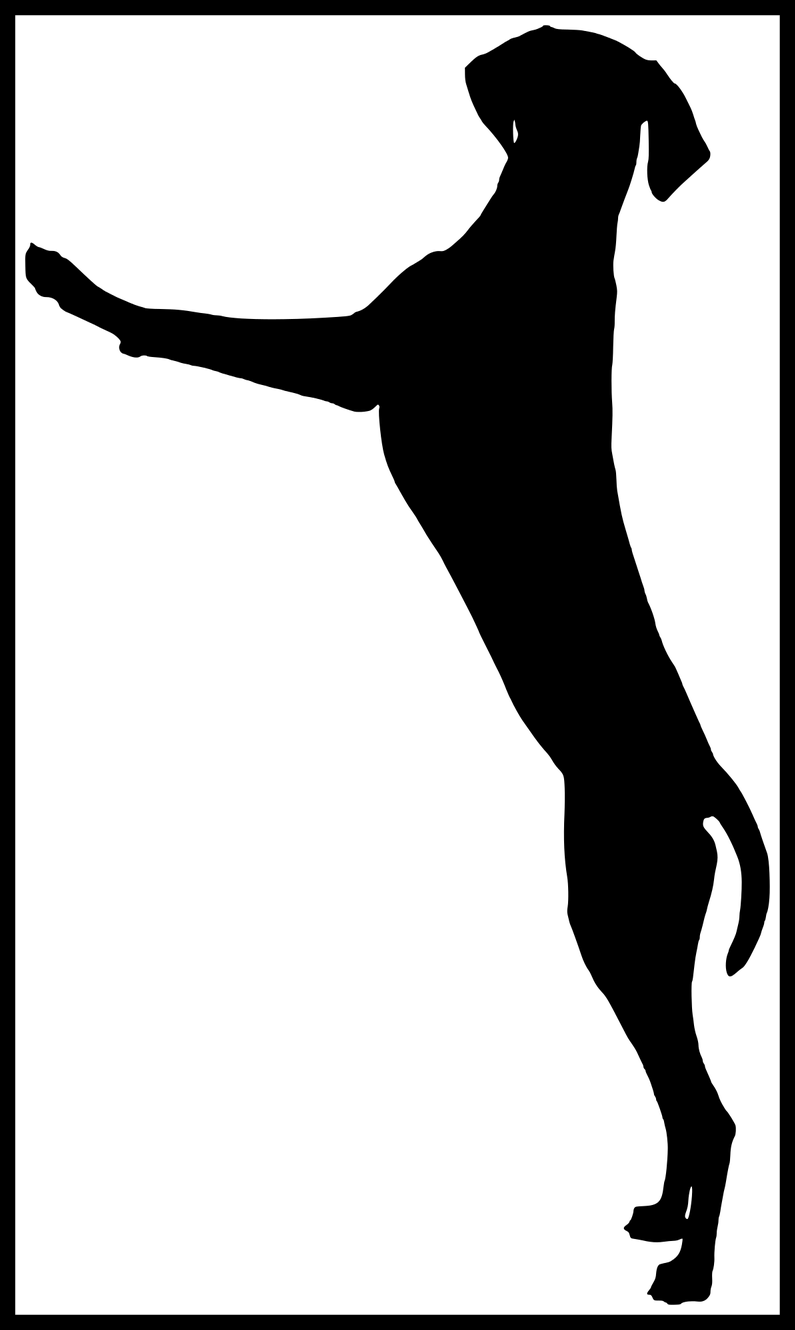 Shocking Size Dog Silhouette Wall Decal Farm Animals Clipart (795x1330), Png Download