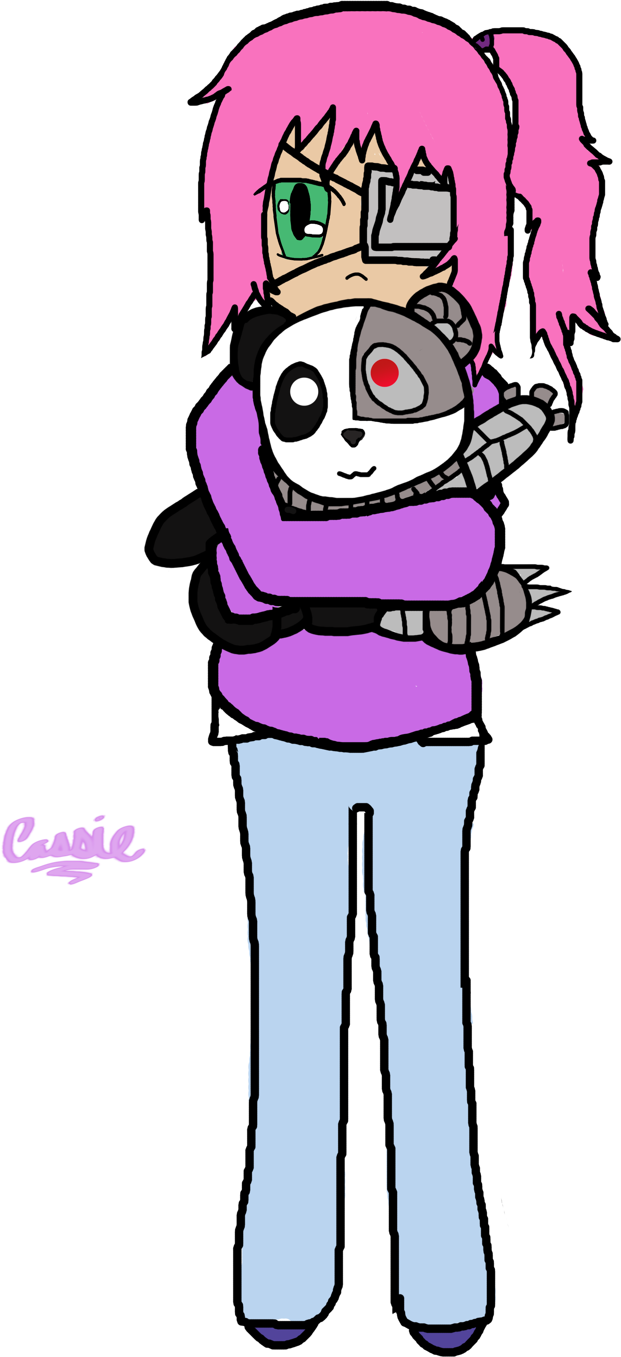 Art Of The Panda Cyborg Clipart (5040x6440), Png Download