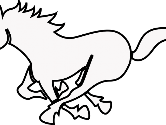 Stallion Clipart Horse Outline - Png Download (640x480), Png Download