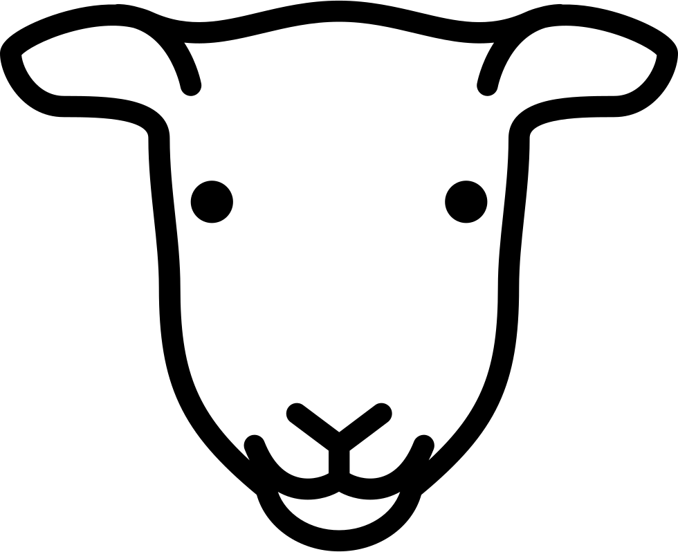 Female Sheep Head Clipart (980x798), Png Download