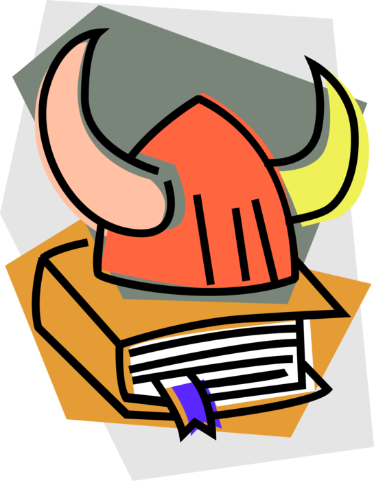 Vector Illustration Of Viking Norseman Helmet With Clipart (545x700), Png Download